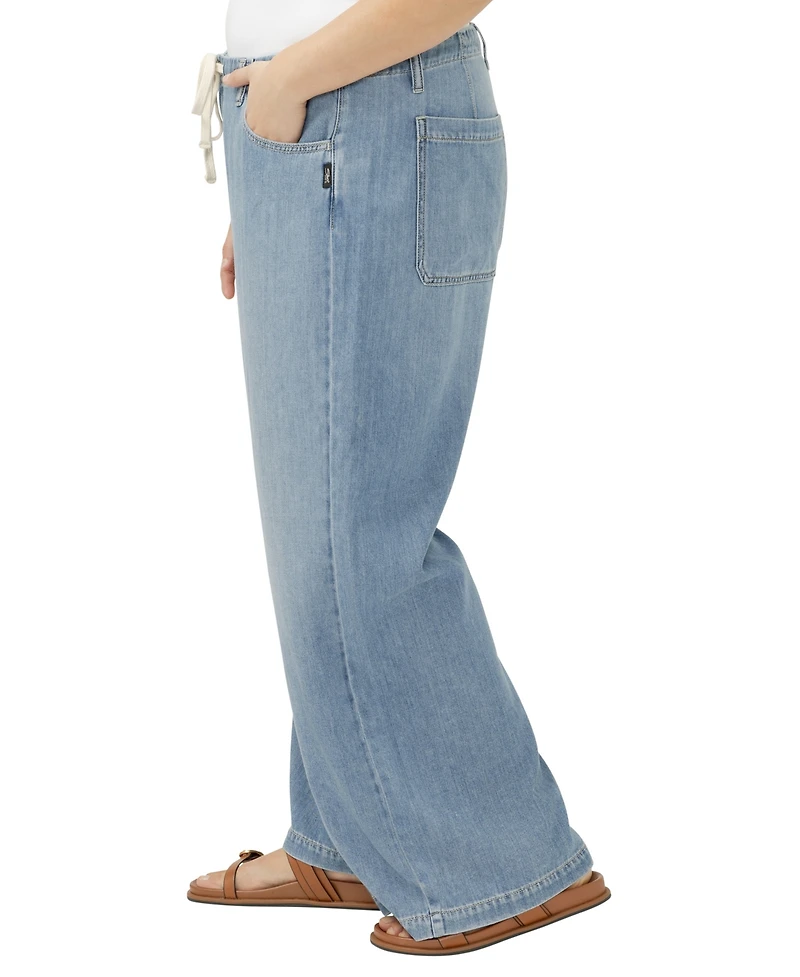 Silver Jeans Co. Plus Wide-Leg Drawstring