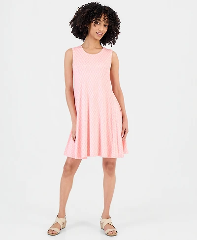 Style & Co Petite Printed Sleeveless Flip Flop Dress, Macy's Exclusive