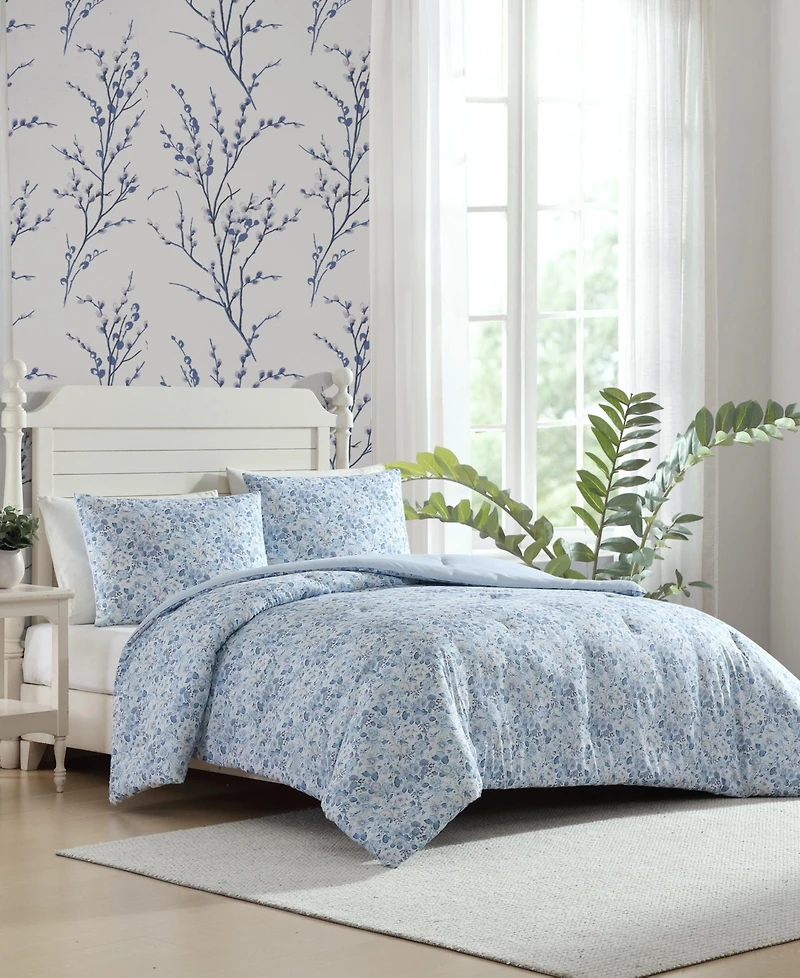 Laura Ashley Quartet Reversible -Pc. Comforter Set