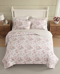 Laura Ashley Rosemoore Reversible 3-Pc. Quilt Set