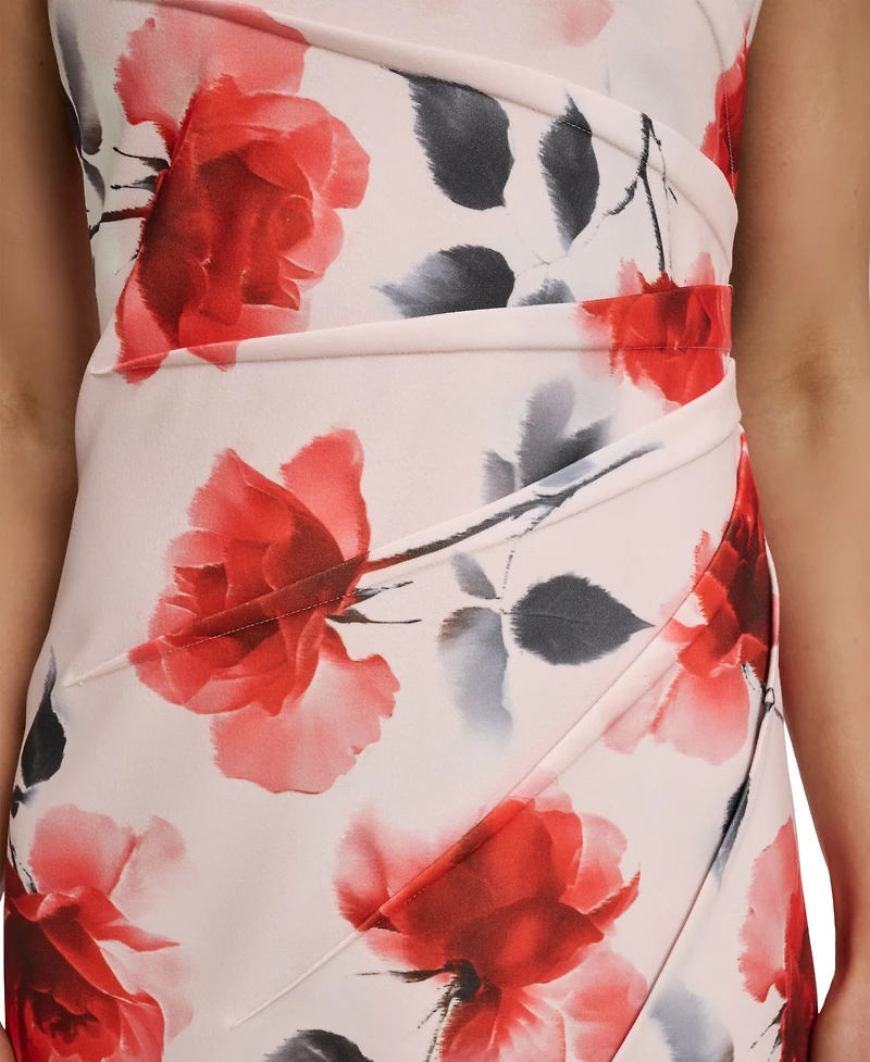 Calvin Klein Petite Sleeveless Floral Printed Dress