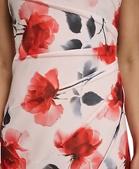 Calvin Klein Petite Sleeveless Floral Printed Dress