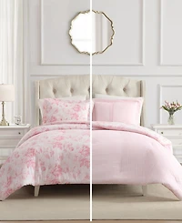 Laura Ashley Anja Textured Toile 3-Pc. Comforter Set