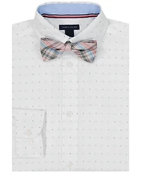 Tommy Hilfiger Boys' 8-20 Long-Sleeve Geo Dot Dress Shirt with Bow Tie
