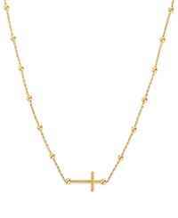 Macy's Beaded Chain Necklace in 10k Gold