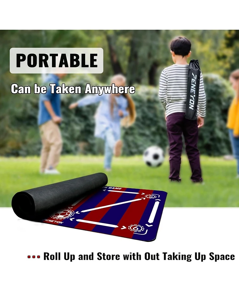 peneyon Adjustable Soccer Training Mat with Non-Slip Equipment