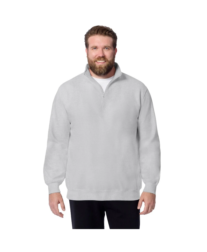 KingSize Big & Tall Reverse Weave 1/4 Zip Up Hoodie