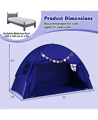 Mecale Indoor Bed Canopy Tent for Kids with 2 Windows