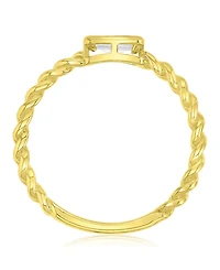 Macy's Cubic Zirconia Ring in 14k Yellow Gold Over Sterling Silver