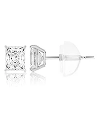 Macy's White Swarovski Zirconia Solitaire Earrings in 14k White Gold