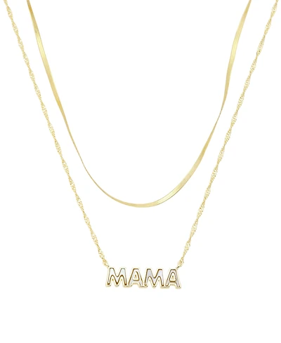 Unwritten Mother of Pearl Mama Layered Necklace Set