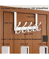 Yigii Stainless Steel Easy Assembly, Universal Fit 5 Hooks Over-the-Door Hook Rack