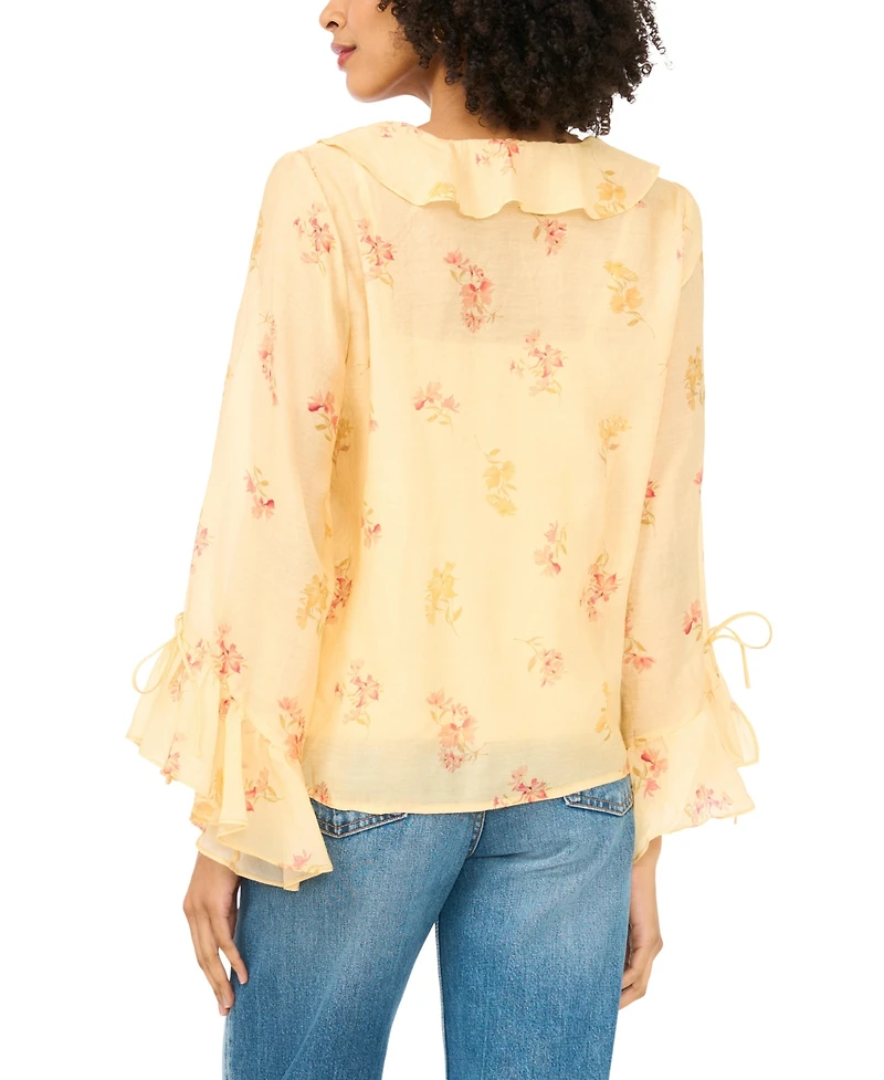 Vince Camuto Women's Long-Sleeve Ruffle Top