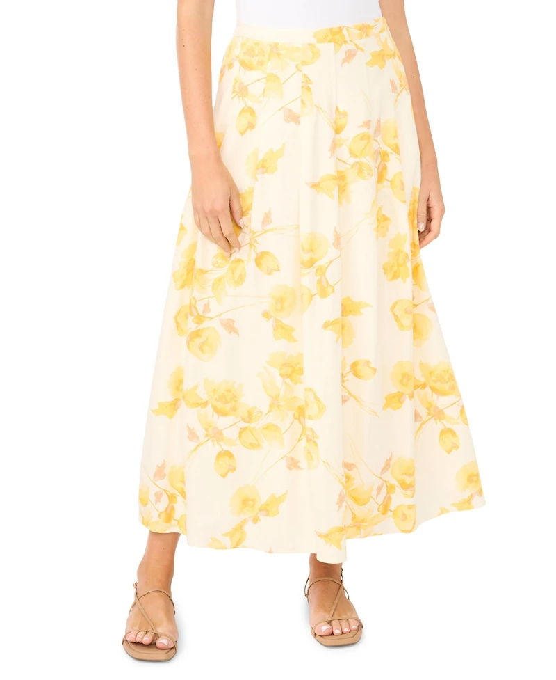 Vince Camuto Women's Pleated Straight Hem Maxi Skirt