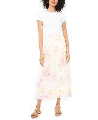 Vince Camuto Women's Printed Straight Hem Maxi Skirt