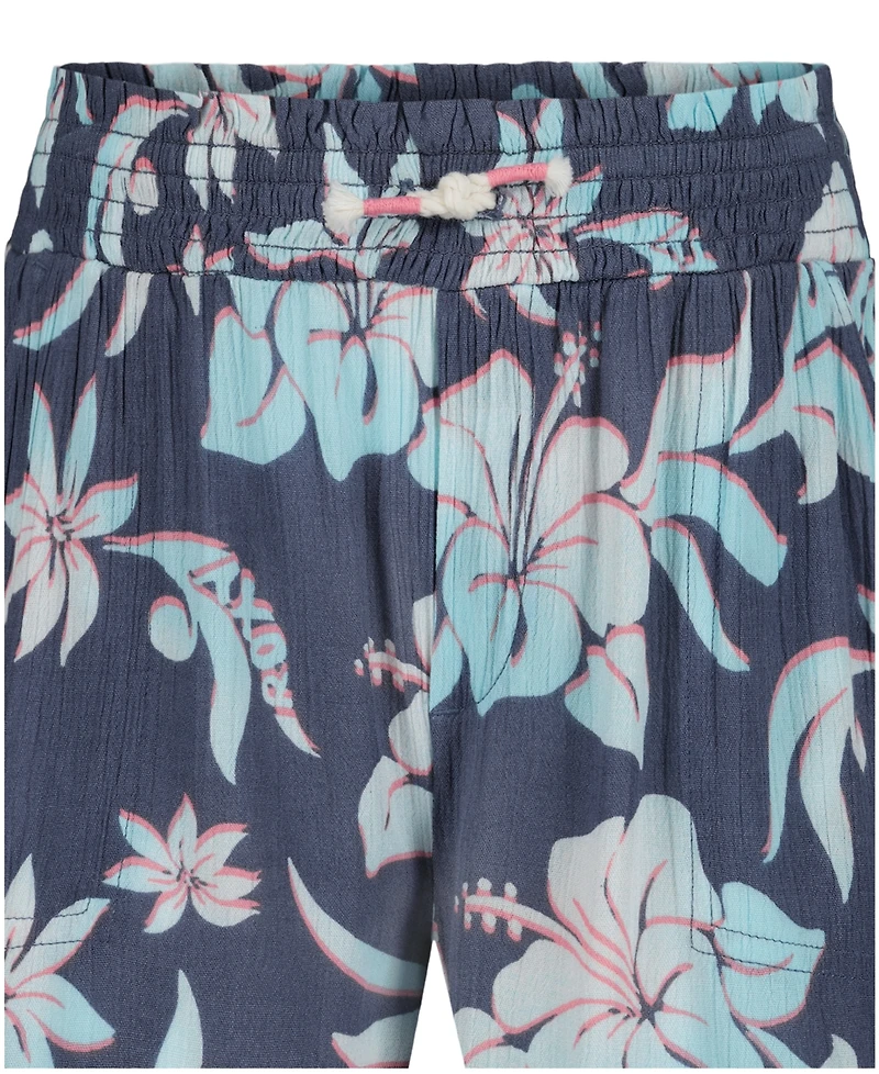Roxy Girls' 7-16 Smocked Elastic Waistband Shorts