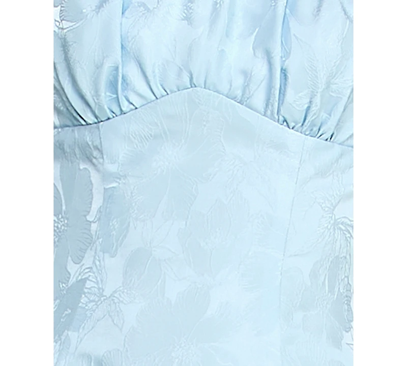 Alex & Sophia Women's Floral Jacquard Scoop Neck Midi Dress