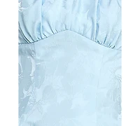 Alex & Sophia Women's Floral Jacquard Scoop Neck Midi Dress