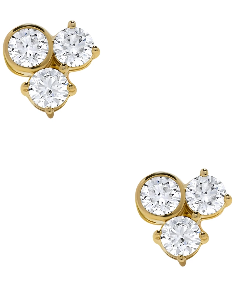 Macy's Diamond (1 ct. t.w.) Stud Earrings in 14k Yellow Gold