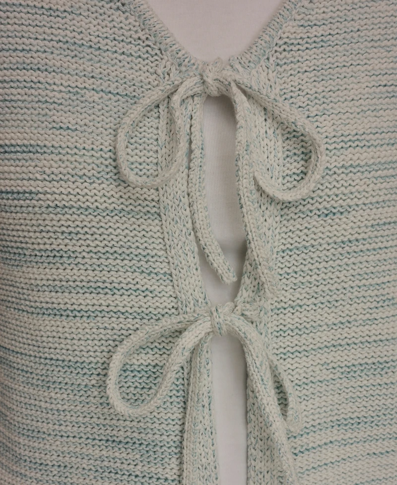 Donna Karan Weekend Women's V-Neck Tie-Front Cardigan