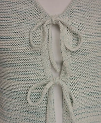 Donna Karan Weekend Women's V-Neck Tie-Front Cardigan