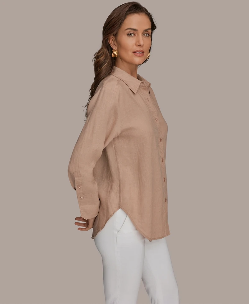 Donna Karan Weekend Women's Button-Down Linen Shirt