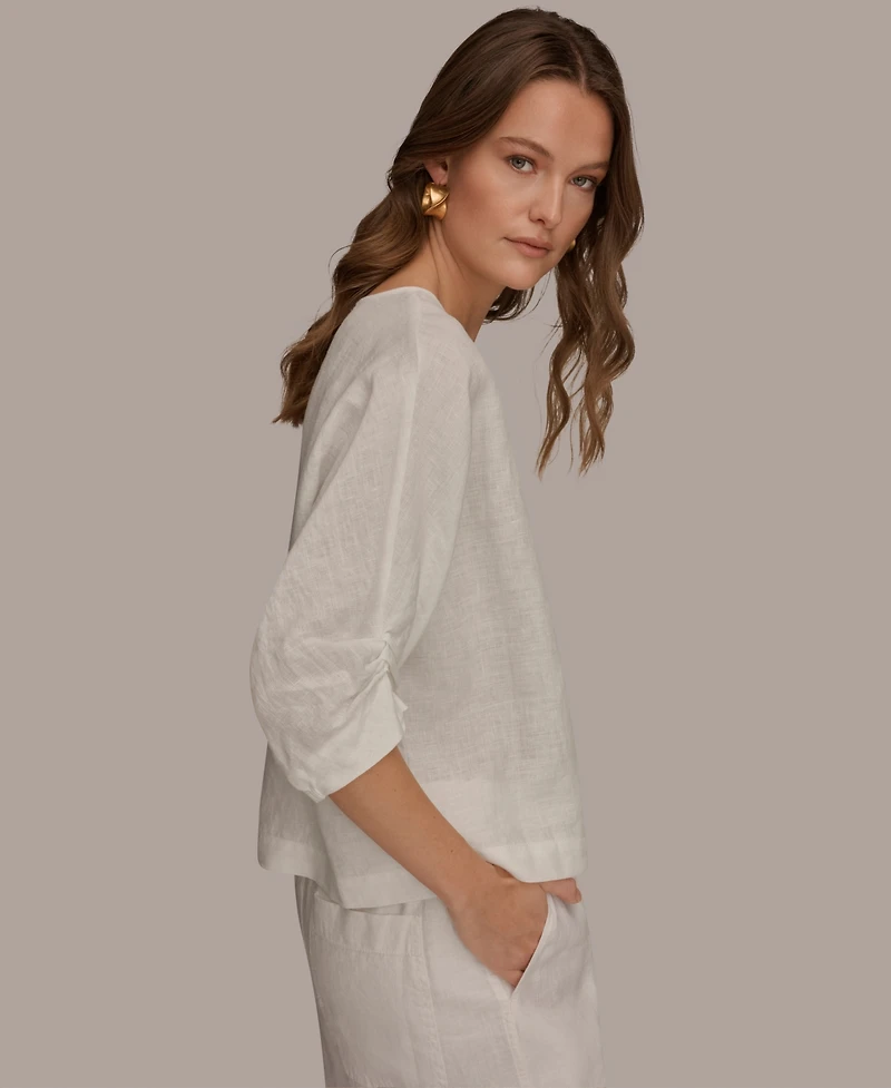 Donna Karan Weekend Women's Crewneck Dolman-Sleeves Blouse