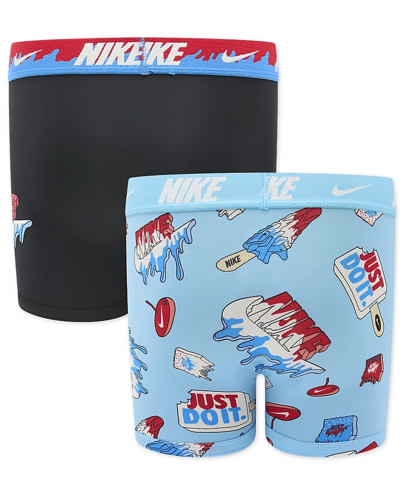Nike Boys' 8-20 Printed Boxer Briefs, 2-Pack