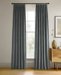 Half Price Drapes French Pleat Signature Velvet Blackout Curtain