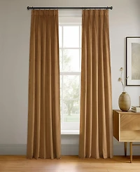 Half Price Drapes French Pleat Signature Velvet Blackout Curtain