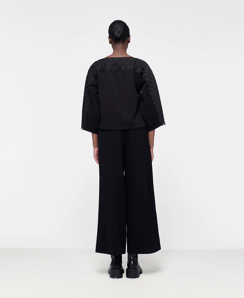 Leem Women's Quilted Embroidered Top