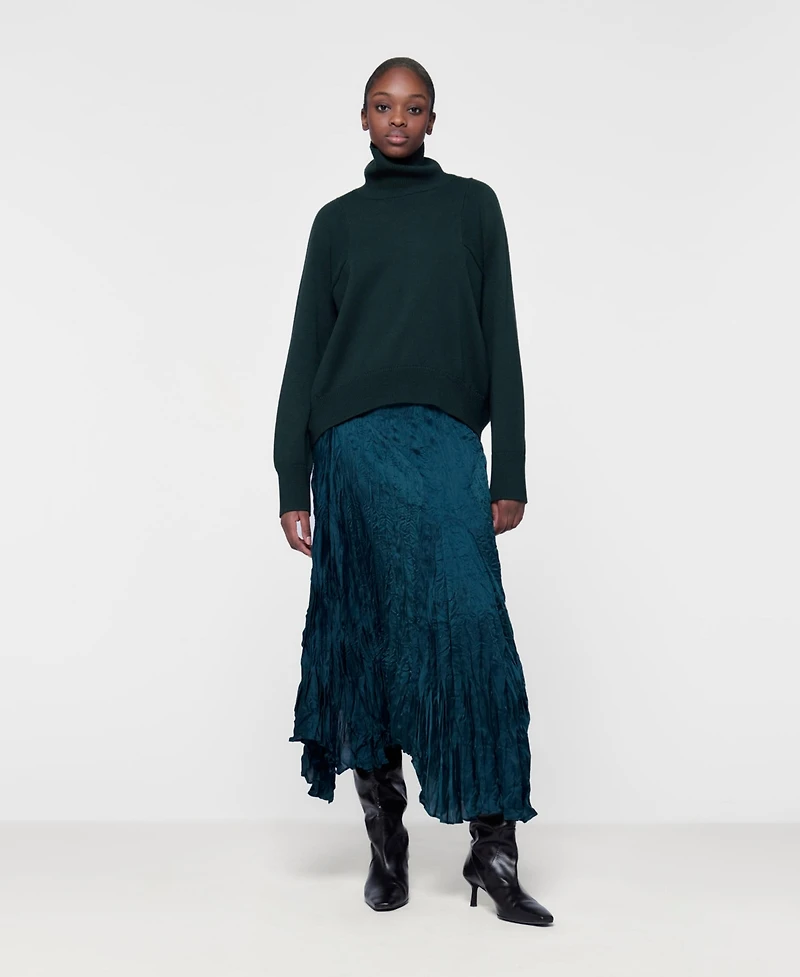 Leem Women's Asymmetric Plisse Skirt