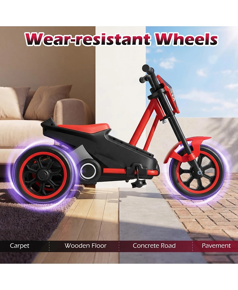 Mecale Kids Tricycle 3-Wheel Toddler Bike with Foot Pedals Forward Backward