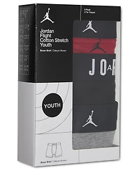 Jordan Boys' 8-18 Essentials Flight Boxer Briefs, 3-Pack