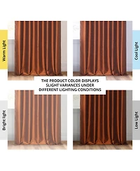 Half Price Drapes French Pleat Vintage Textured Faux Dupioni Silk Blackout Curtain