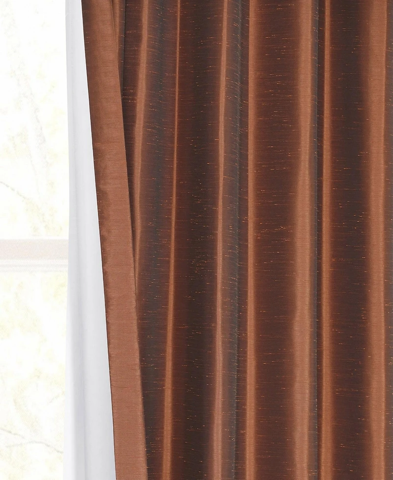 Half Price Drapes French Pleat Vintage Textured Faux Dupioni Silk Blackout Curtain