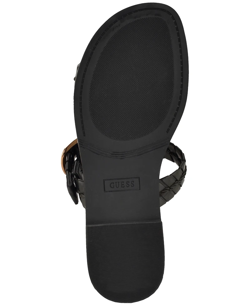 Guess Women's Lylnet Woven Gladiator Flat Sandals