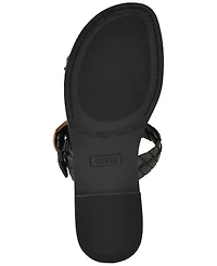Guess Women's Lylnet Woven Gladiator Flat Sandals