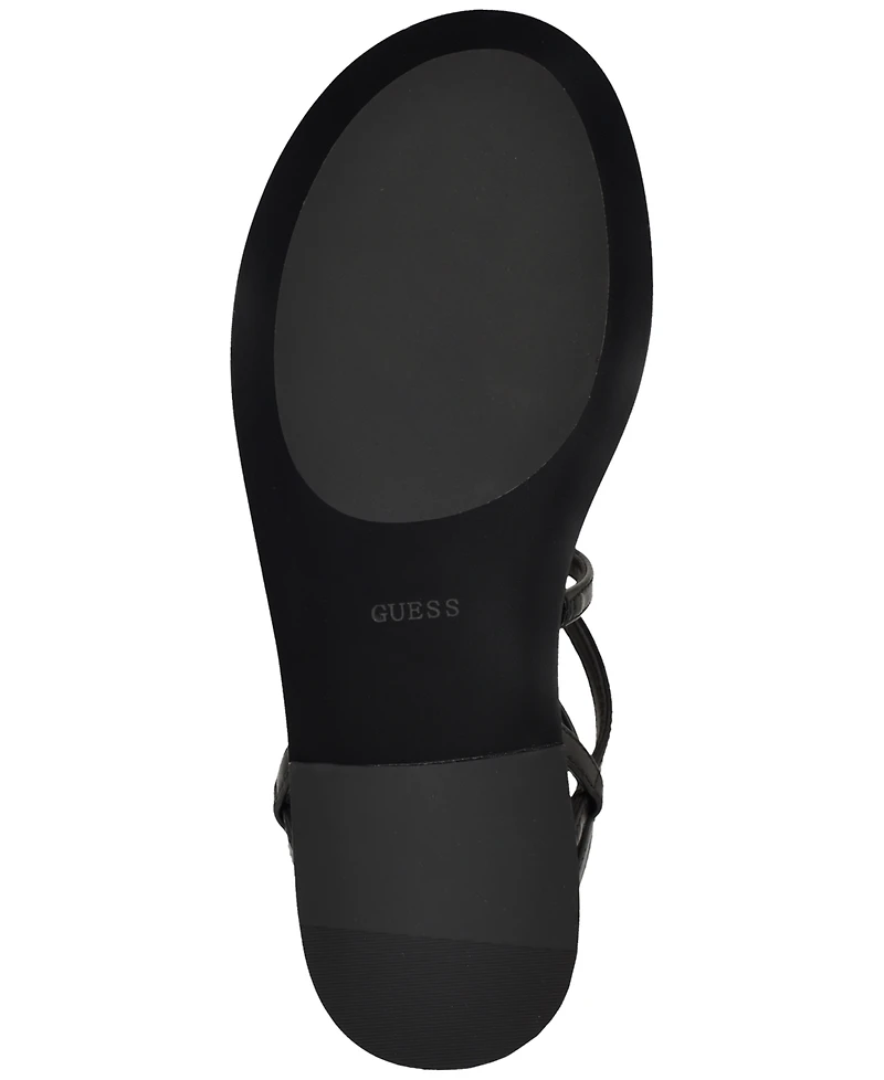 Guess Women's Grunge Gladiator Ornamented Flat Sandals
