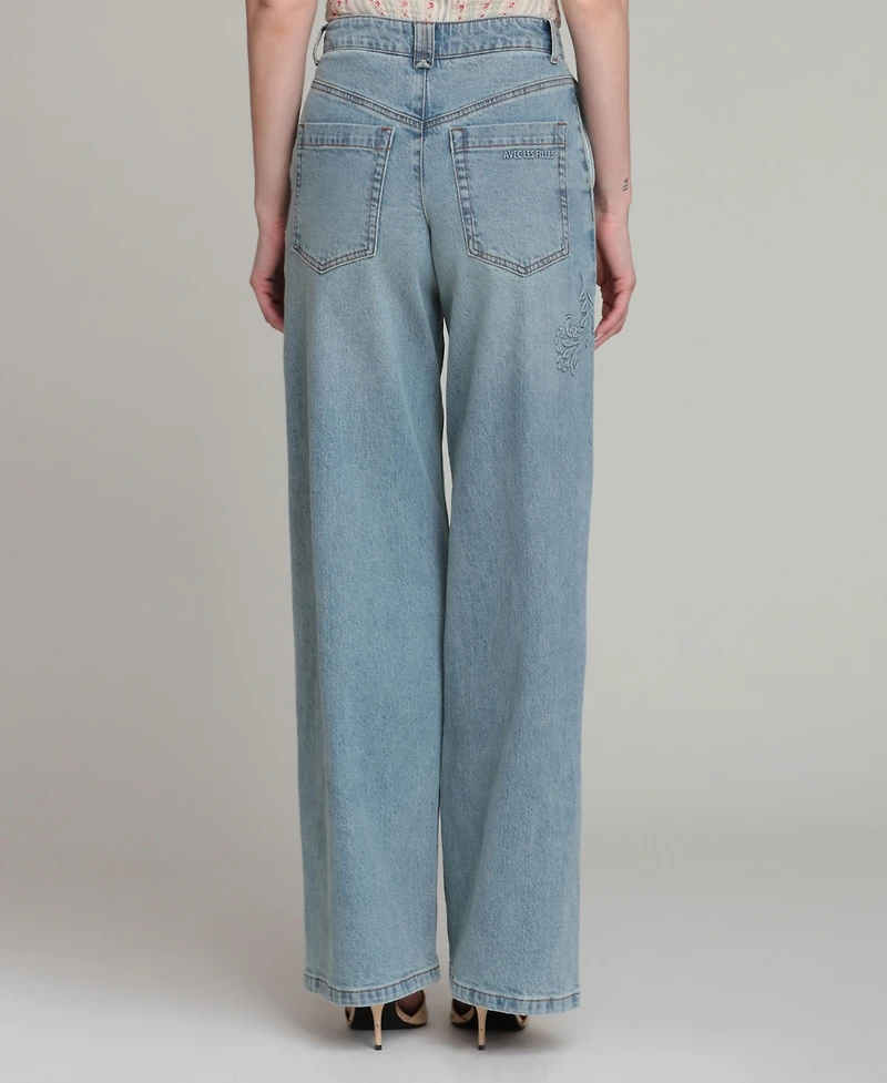 Avec Les Filles Women's Mid-Rise High Curve Jeans