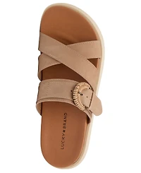 Lucky Brand Women's Morissa Buckle Footbed Flat Sandals