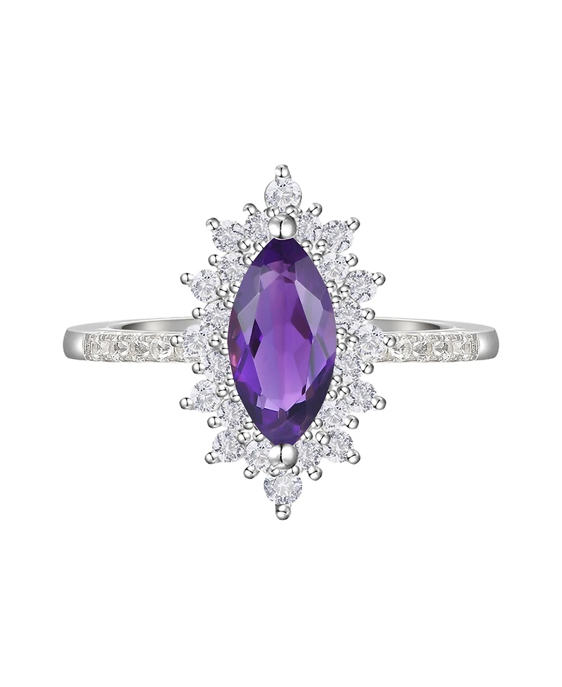 Macy's 3-Pc. Amethyst (3 ct. t.w.) & Lab Grown White Sapphire (1-7/8 Ring, Earring Necklace Sterling Silver (also Other Gemstones)