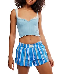 Free People Women's Striped Mini Boxers