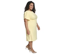 Calvin Klein Plus Tulip Sleeveless Sheath Midi Dress