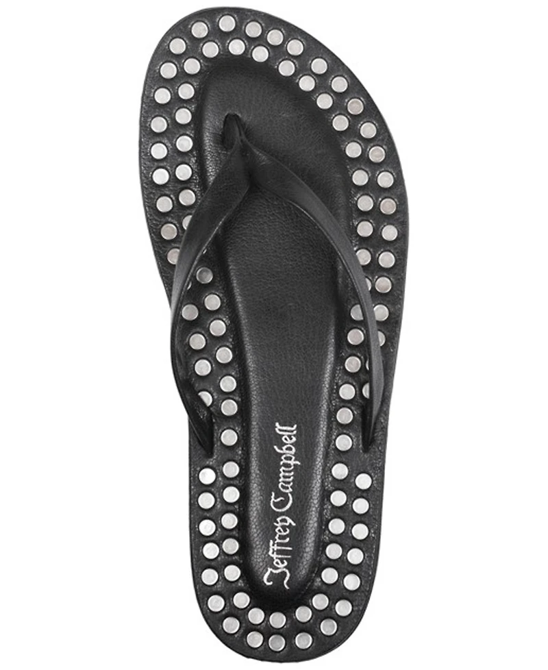 Jeffrey Campbell Women's Studded Slip-On Flat Sandals