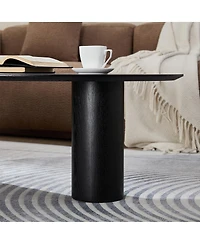 Streamdale Furniture Modern Oval Luxury Coffee Table, Sophisticated Living Room Center Table
