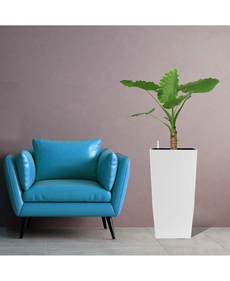 Streamdale Furniture 30" Tall Large Self-Watering Planter with Inner Tray & Water Level Monitor