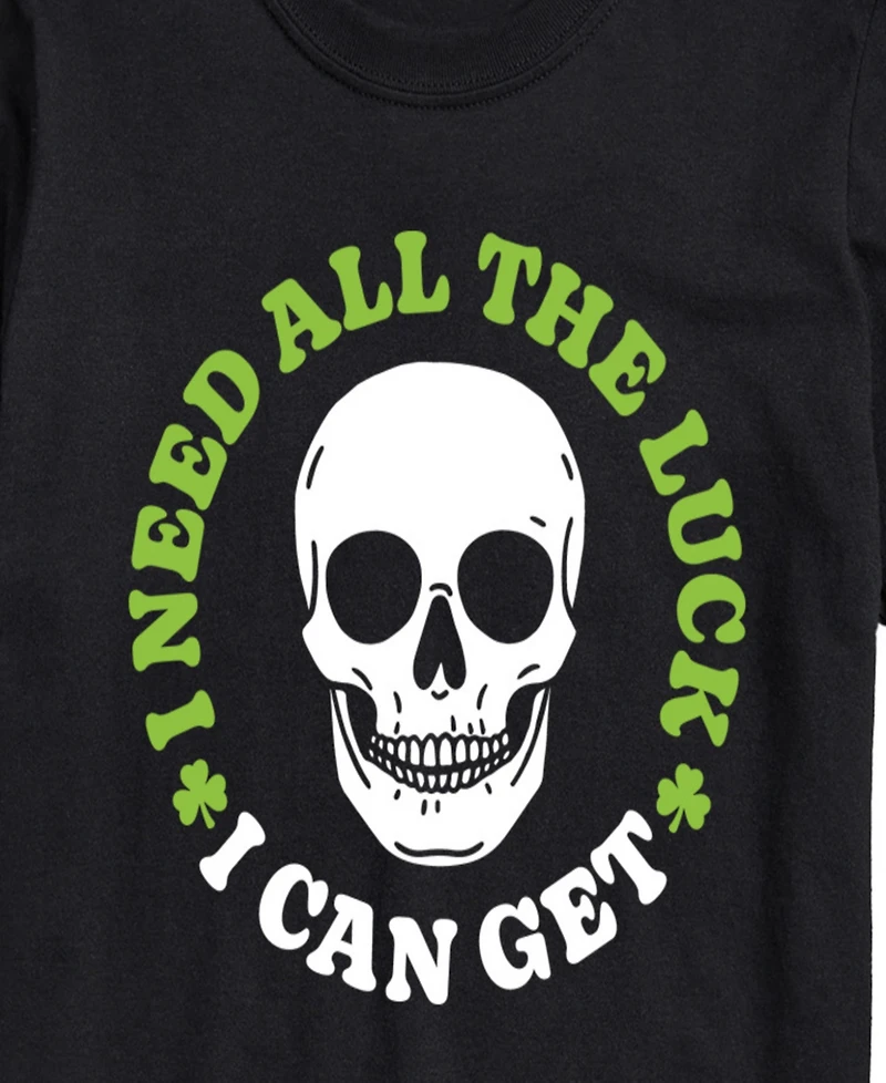 Airwaves Men's Instant Message Need All The Luck Can Get Short-Sleeve Graphic T-Shirt