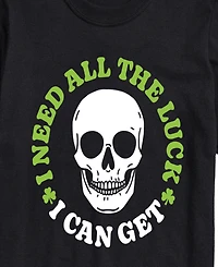 Airwaves Men's Instant Message Need All The Luck Can Get Short-Sleeve Graphic T-Shirt