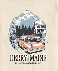 Airwaves Men's Welcome to Derry Destination Crewneck Graphic T-Shirt